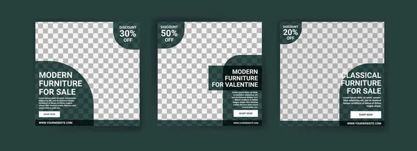 Mobilya satışı için sosyal medya şablonu. Mobilya satışı reklamı. Mobilya reklamları için sosyal medya afişleri teklif et. Sosyal medya promosyon için tasarım şablonu.