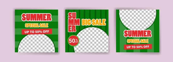 Summer Sale Summer Big Sale Summer Special Sale Banners Vector — 图库矢量图片