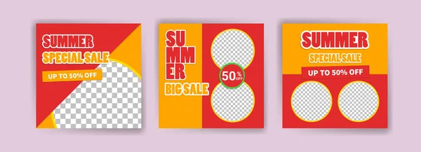 Summer Sale Summer Big Sale Summer Special Sale Banners Vector — Vetor de Stock