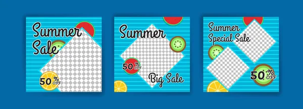 Summer Sale Summer Big Sale Summer Special Sale Banners Vector — 图库矢量图片