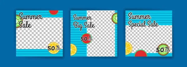 Summer Sale Summer Big Sale Summer Special Sale Banners Vector — 图库矢量图片