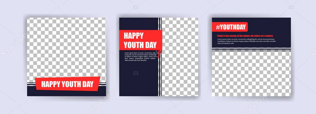 International Youth Day. vector social media for international youth day. Campaign on the importance of youth to the world.