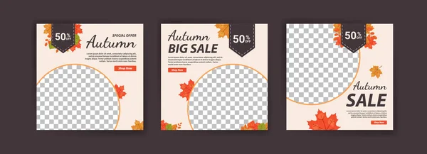 Venta Otoño Venta Grande Otoño Mega Venta Otoño Vector Banner — Archivo Imágenes Vectoriales