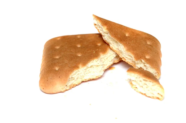 Biscotti quadrati su sfondo bianco — Foto Stock