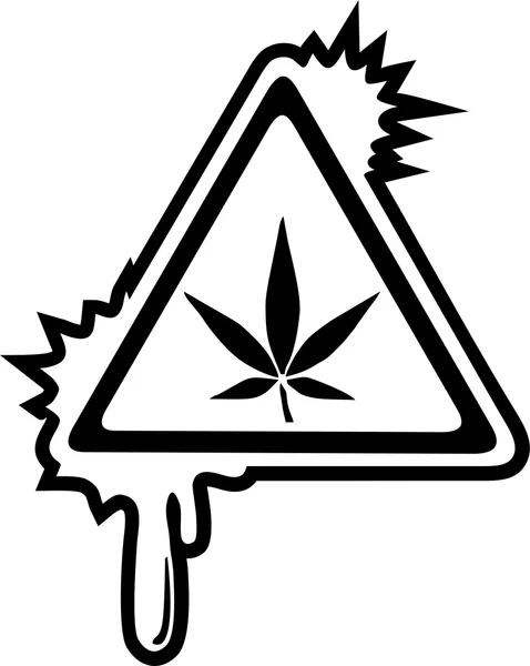 Canta la marijuana - znak z marijuana — Foto Stock