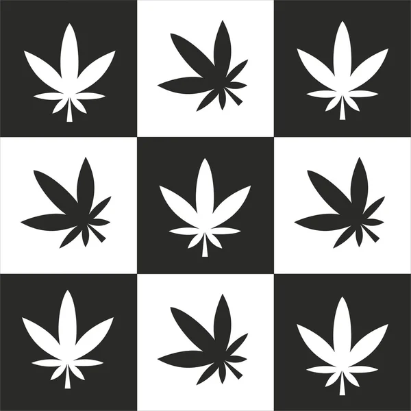 Scacchiera nella lista della marijuana — Vettoriale Stock