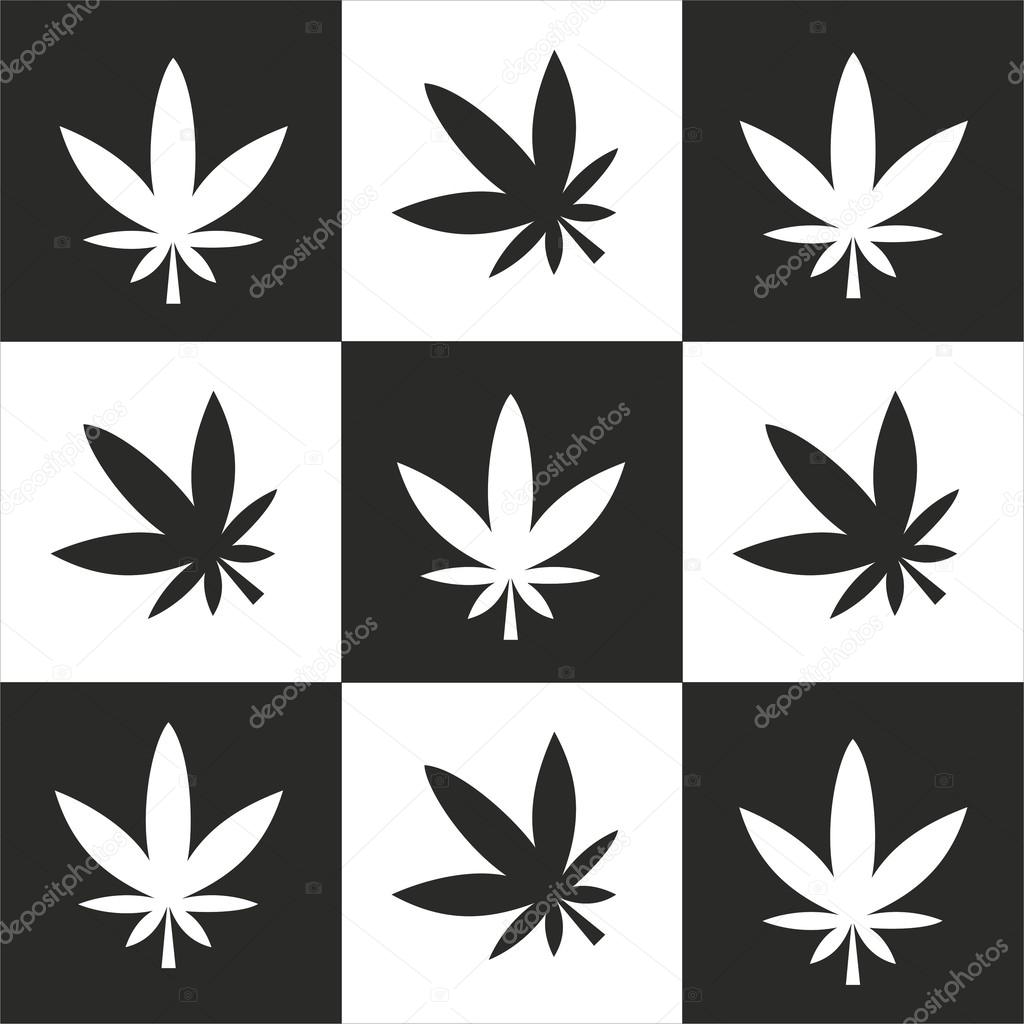 Chessboard in the list of the marijuana