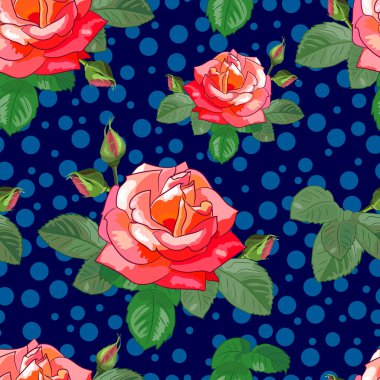 Mavi bir arka plan üzerinde büyük gül