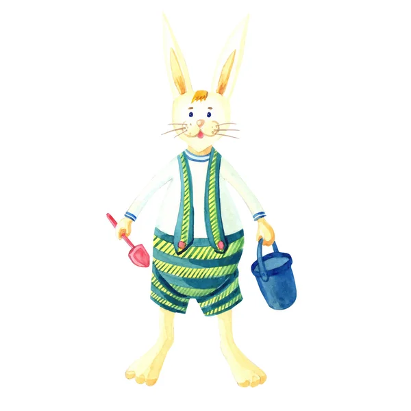 Watercolor Rabbit — Stock Vector