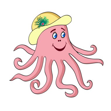 Ahtapot vektör çizgi film