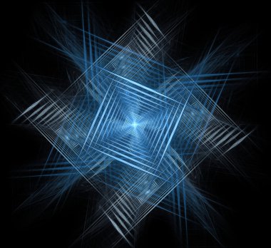 Soyut fraktal geometrik desen, kareler