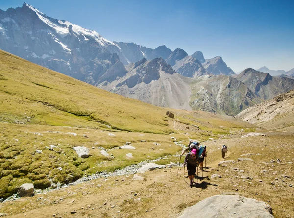 Tracciamento in montagna — Foto Stock