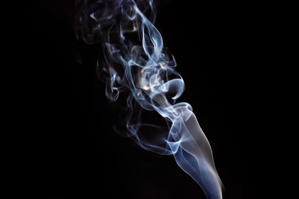 White smoke on a black background — Stock Photo, Image