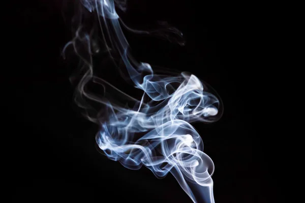 White smoke on a black background — Stock Photo, Image