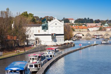 Sova su değirmenleri üzerinde Kampa, Prague, Çek Cumhuriyeti, Europe