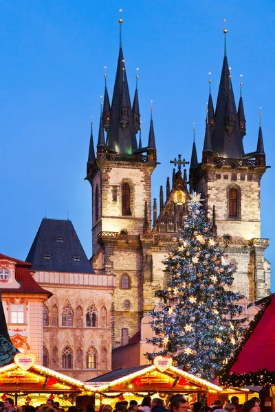 Prague Christmas Market On Old town square — Stock Photo, Image