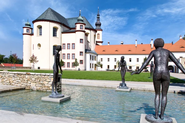 Giardini del Monastero, Litomysl (UNESCO), Repubblica Ceca — Foto Stock