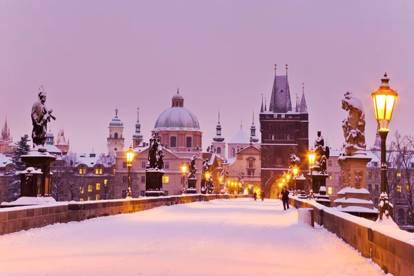 Karlův most, staré město Most tower, Praha (Unesco), Česká republika — Stock fotografie