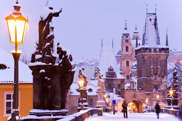 Charles Köprüsü ve Lesser town, Prag (Unesco), Çek Cumhuriyeti — Stok fotoğraf