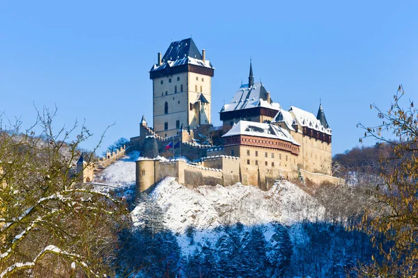 Gothic castle Karlstejn near Prague, Czech republic — Stock Photo, Image