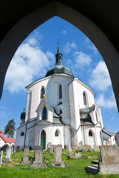 Church of St. John of Nepomuk, Zelena Hora, UNESCO,Zdar nad Saza — Stock Photo, Image