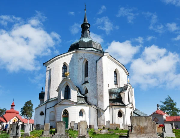 Kościół św Jana Nepomucena, Zelena Hora, Unesco, Zdar nad Sazavou, Republika Czeska — Zdjęcie stockowe