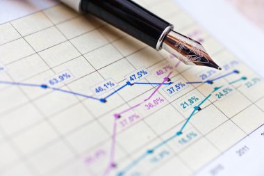 Finans ve iş - finansal grafiği Office
