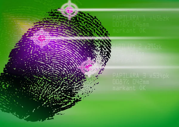 Plaats delict - biometrische Scanner van de veiligheid - identificatie — Stockfoto