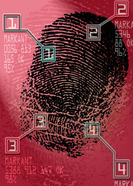 Crime scene - Biometric Security Scanner - Identification — Stock Photo, Image