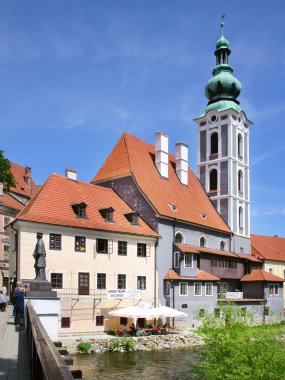 ortaçağdan kalma şehir Cesky Krumlov (Unesco), South Bohemia, Çek repub