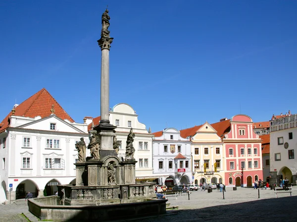 Ortaçağdan kalma şehir Cesky Krumlov (Unesco), South Bohemia, Çek repub — Stok fotoğraf