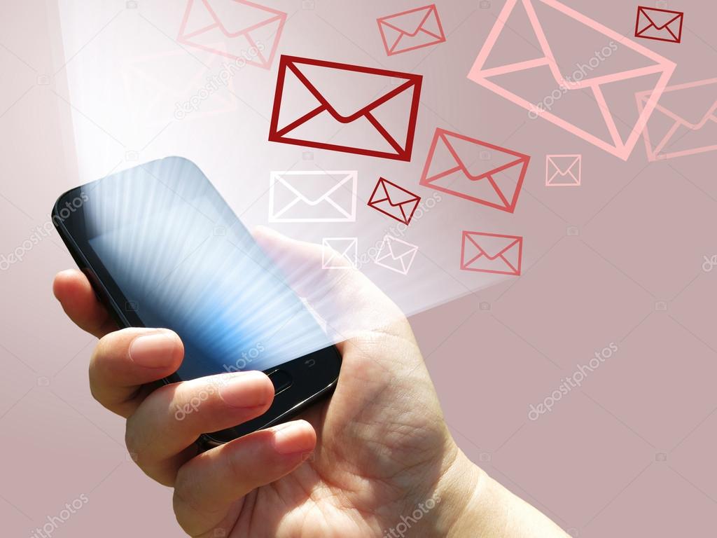 electronical communication - sending e-mails from mobile phone