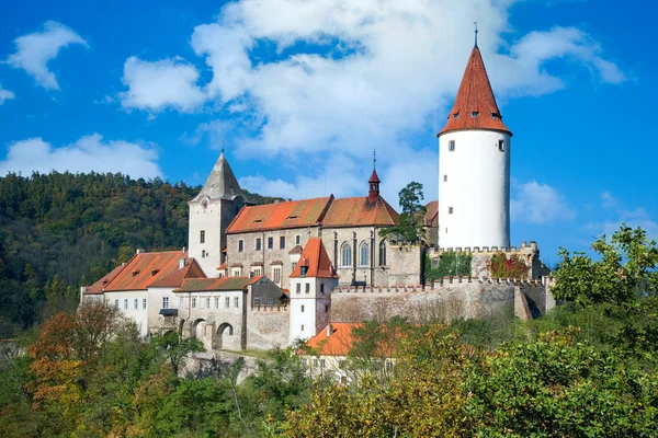 Medieval real gótico castillo Krivoklat, Bohemia Central, República Checa r — Foto de Stock