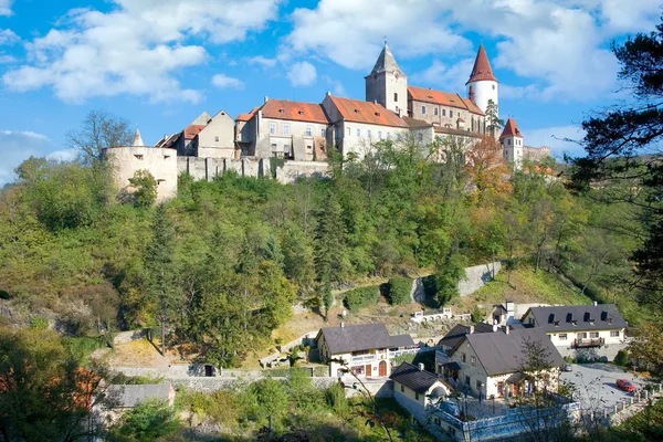Medieval real gótico castillo Krivoklat, Bohemia Central, República Checa r — Foto de Stock