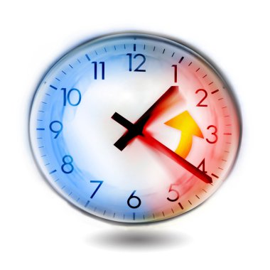 changing time on the clock clipart