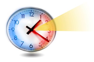 changing time on the clock clipart