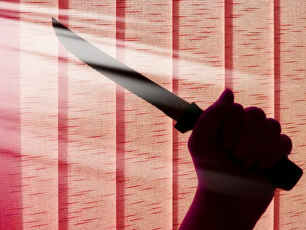 Attack with a knife - murder and criminality — Stock Photo, Image