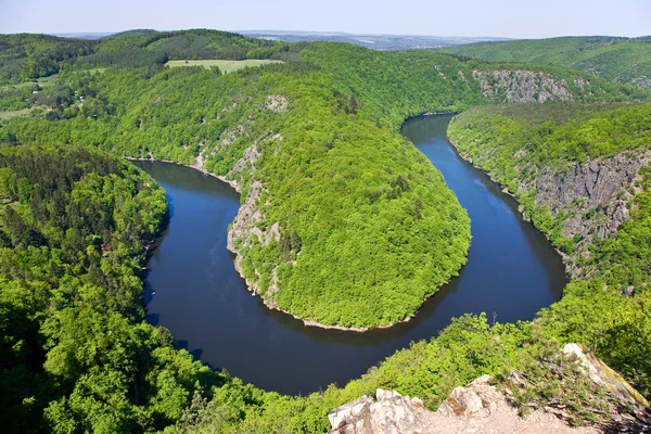 Río Moldava, La vista de mayo, República Checa — Foto de Stock