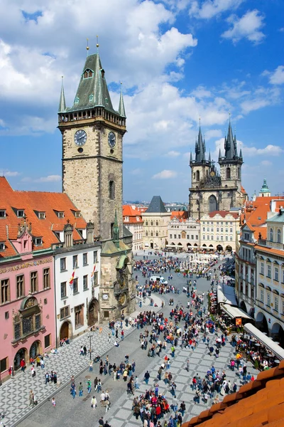 Praça da cidade velha, Praga (UNESCO), República Checa — Fotografia de Stock