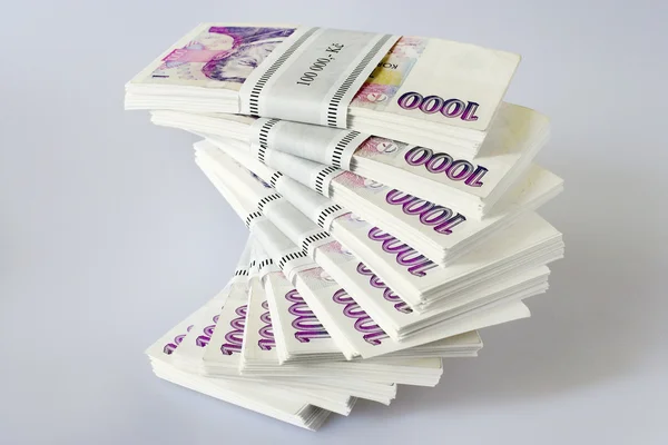 Çek para - banknotlar bir yığın