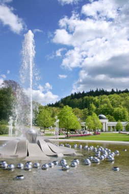 Singing fountain, spa Marianske lazne, Czech republic clipart