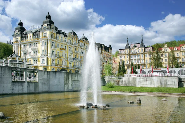 Fountain, spa Marianske lazne, Czech republic — Stock Photo, Image