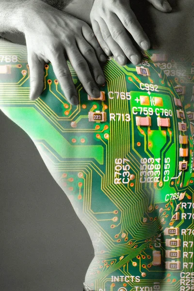 Yapay zekası - robot veya insan - cyborg
