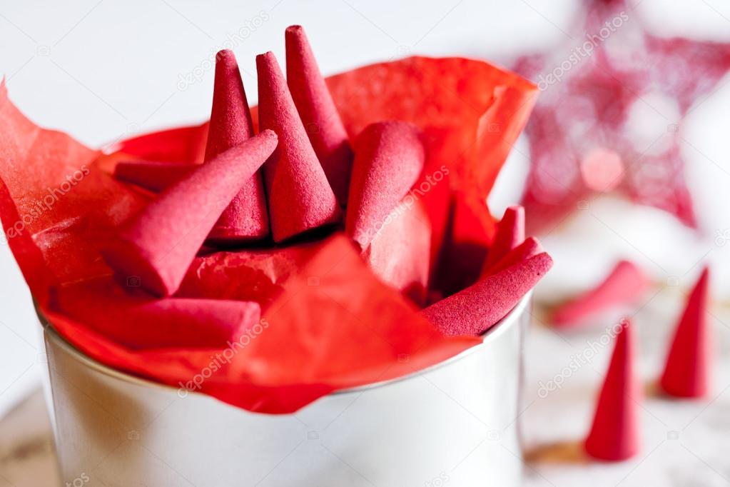 traditional Czech christmas - smoking incense cones