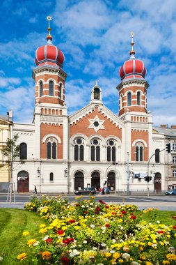 PILSEN, CZECH REPUBLIC - SEPTEMBER 10, 2015: The Great synagogue clipart