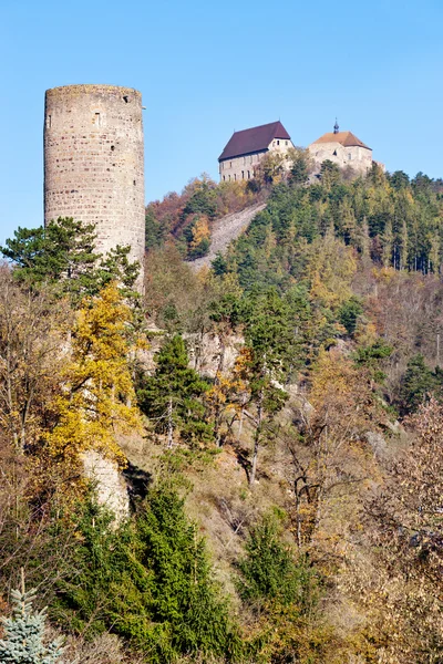 Castillos góticos reales Zebrak y Tocnik, región central de Bohemia — Foto de Stock