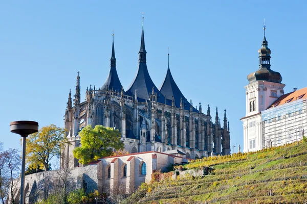 Catedral de Santa Bárbara, monumento cultural nacional, Kutna Hora, República Checa, Europa — Foto de Stock
