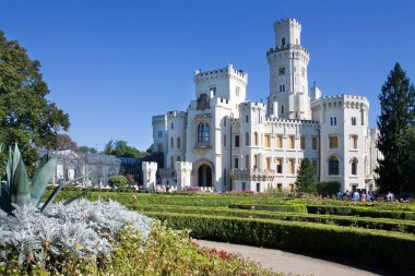 neo-gothic castle and gardens, Hluboka nad Vltavou, Czech republic, Europe