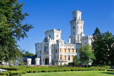 neo-gothic castle and gardens, Hluboka nad Vltavou, Czech republic, Europe