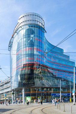 PRAGUE, CZECH REPUBLI C - JULY 11, 2015: modern shopping and off